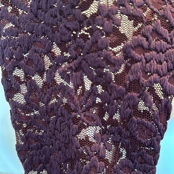 Abercrombie and Fitch lace, square neck, long sleeve top with buttons - Picture 3 of 5